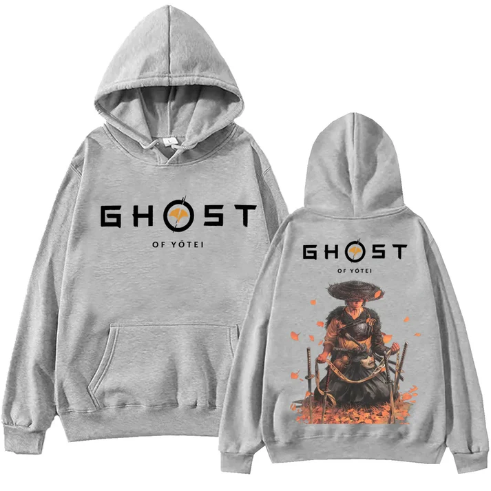 Ghost of Yotei Atsu Sakai Clan Grey Hoodie