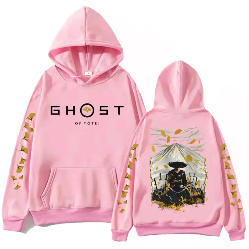 Ghost of Yotei Pink Hoodie – Atsu & Mount Yotei